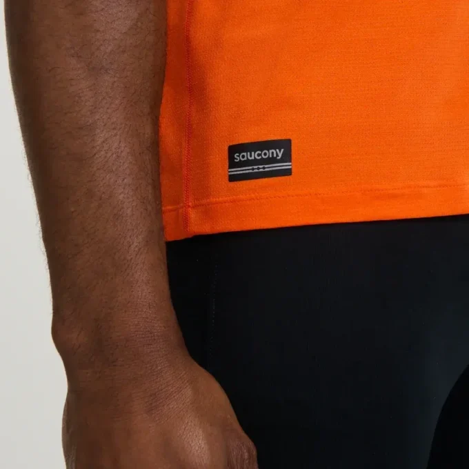 Saucony Stopwatch kortärmade ärmar för herr Saucony Stopwatch kortärmade ärmar för herr